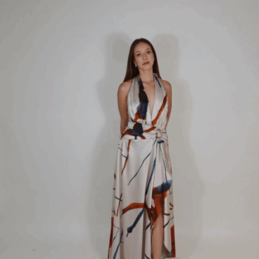 Vestido Trazos de Seda