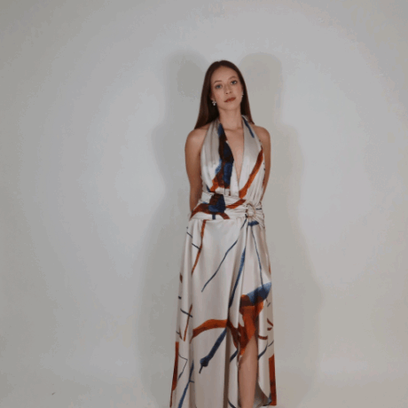 Vestido Trazos de Seda